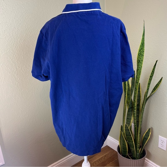 RALPH LAUREN POLO Polo Shirt Blue Decals Collared Classic Fit 100% Cotton XL - Picture 4 of 8